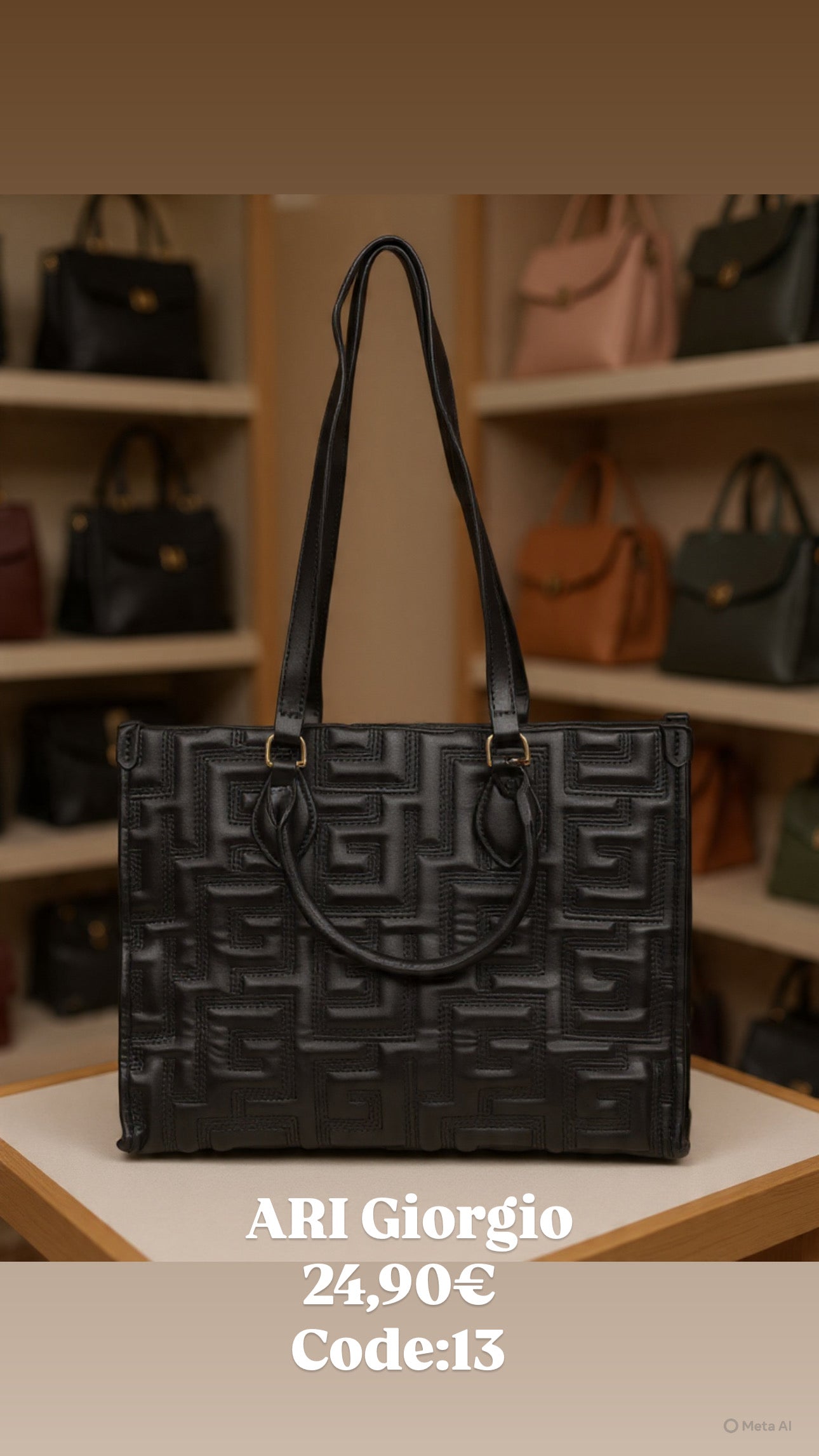 Μαύρη τσάντα ώμου ARI GIORGIO