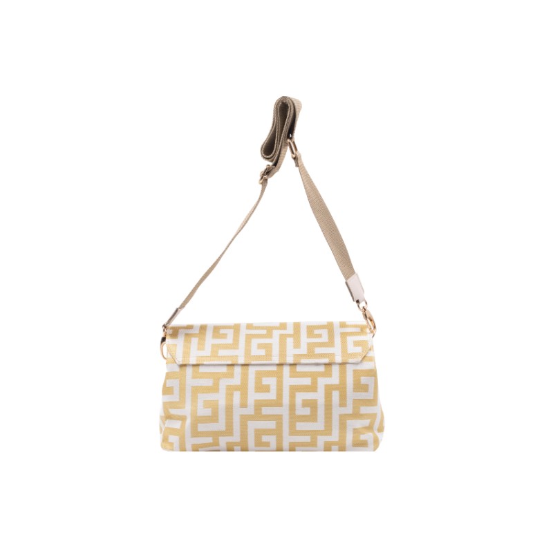 Χρυσή - άσπρη τσάντα χιαστί ARI GIORGIO