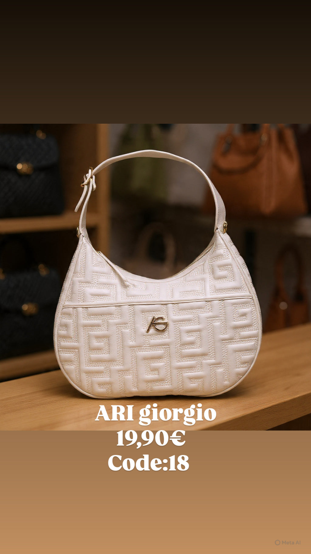 Άσπρη τσάντα ώμου ARI GIORGIO