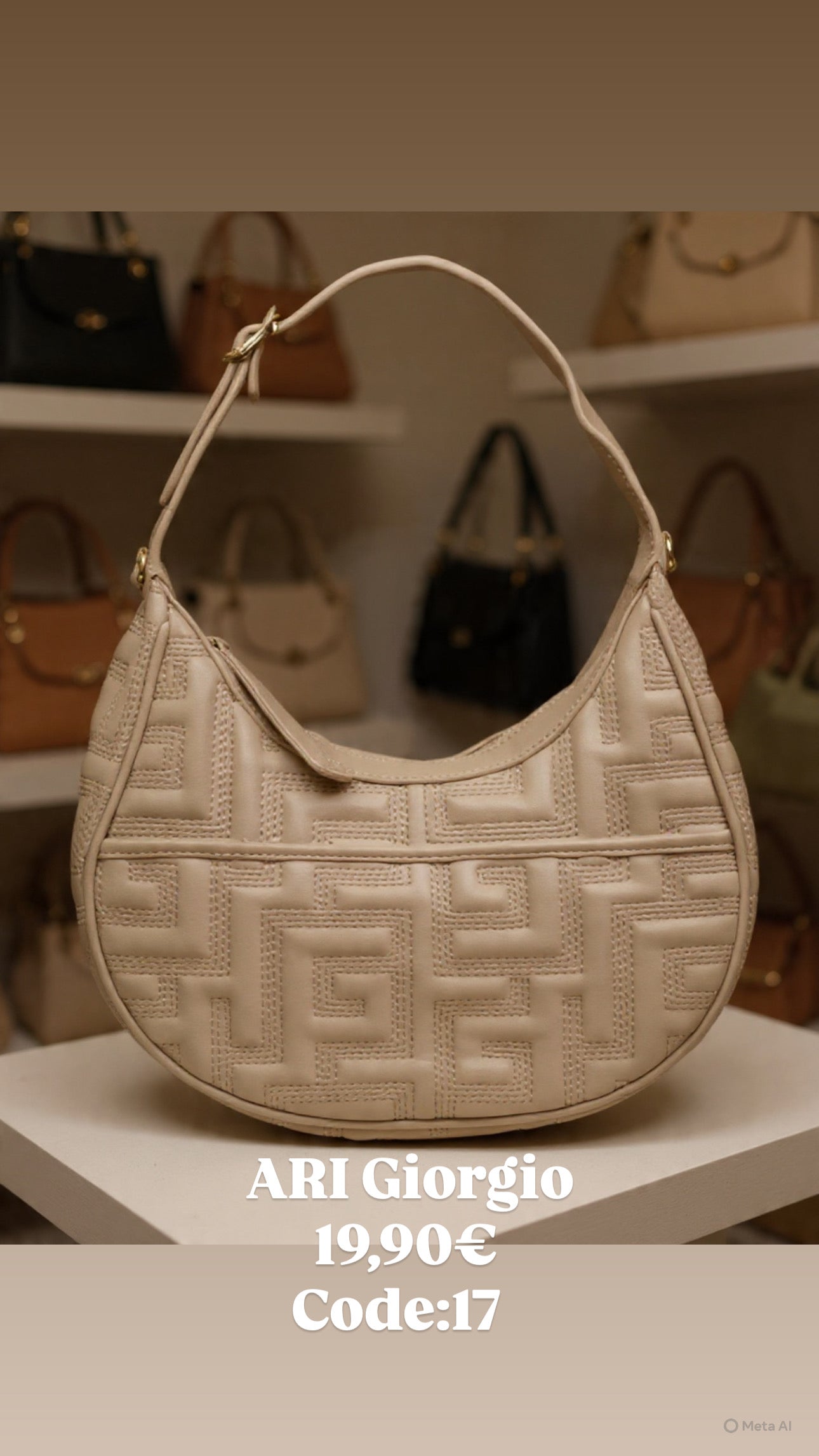 Γκρι τσάντα ώμου ARI GIORGIO