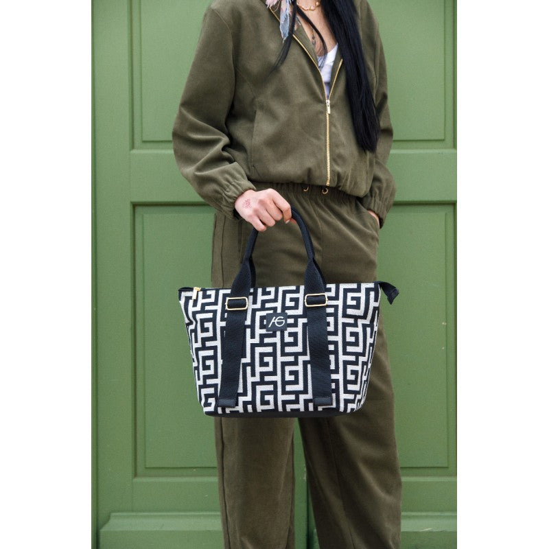 Ασπρόμαυρη τσάντα ARI GIORGIO